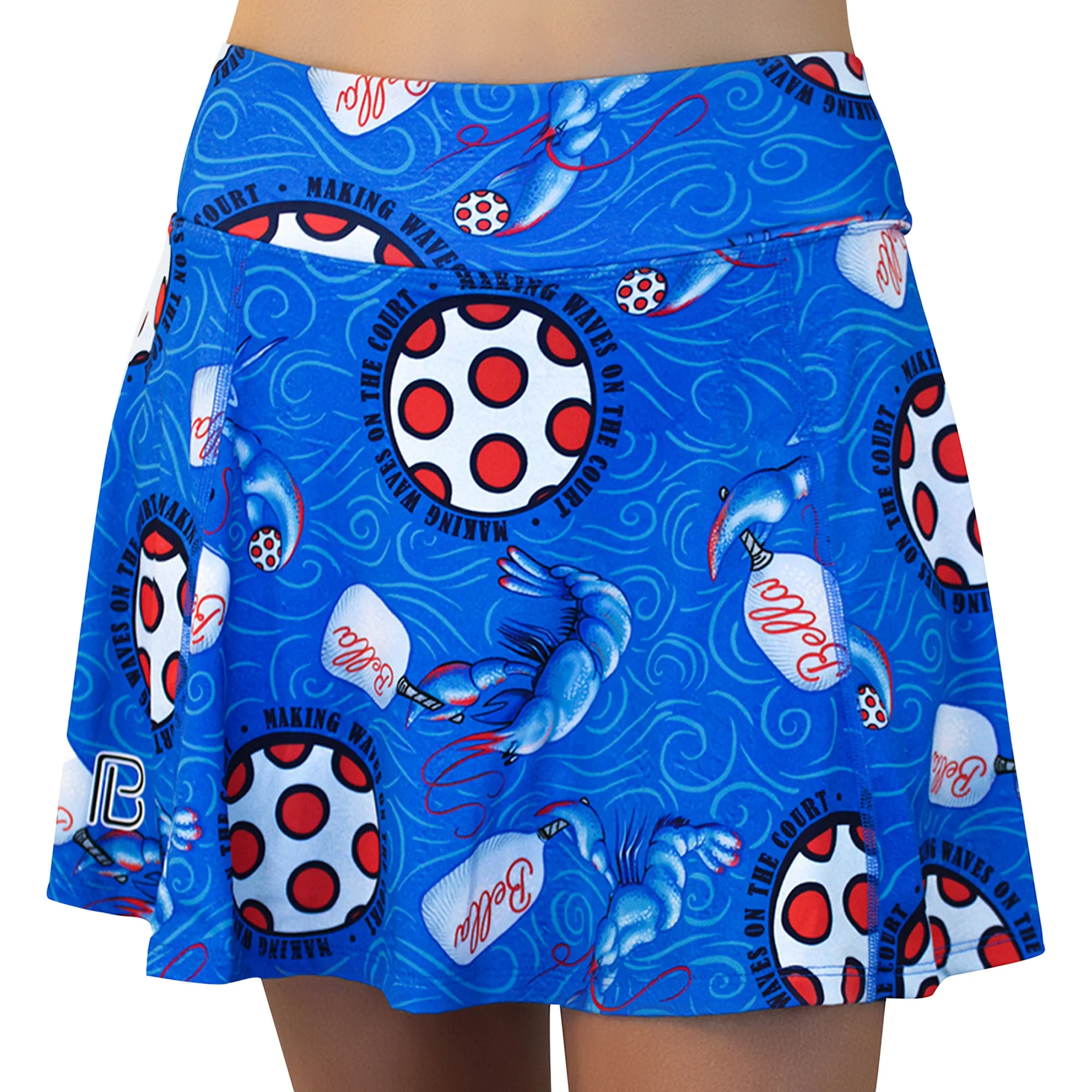 Pickleball Bella Lobster Monster A-Line Skort
