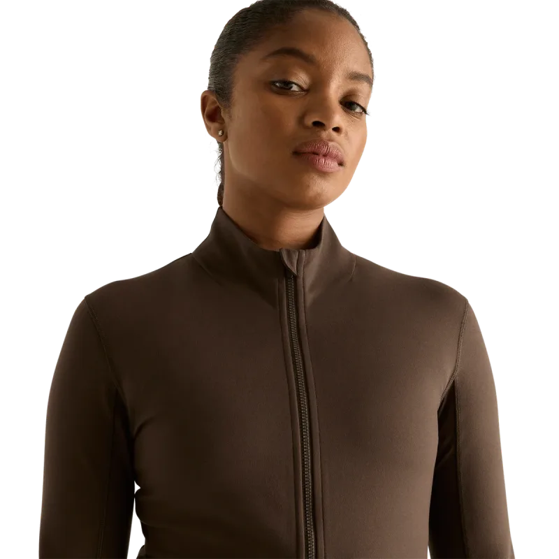 Chaqueta con cremallera mate para mujer