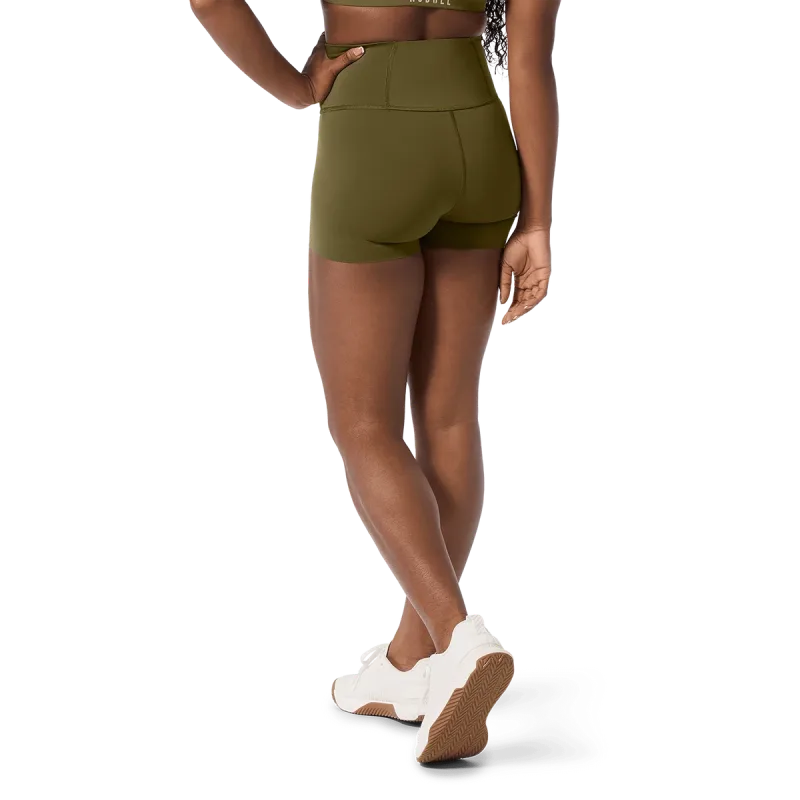 Pantalón corto Drive tiro alto para mujer 4"