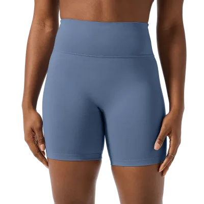 Pantalón corto mate de talle alto U para mujer 6"