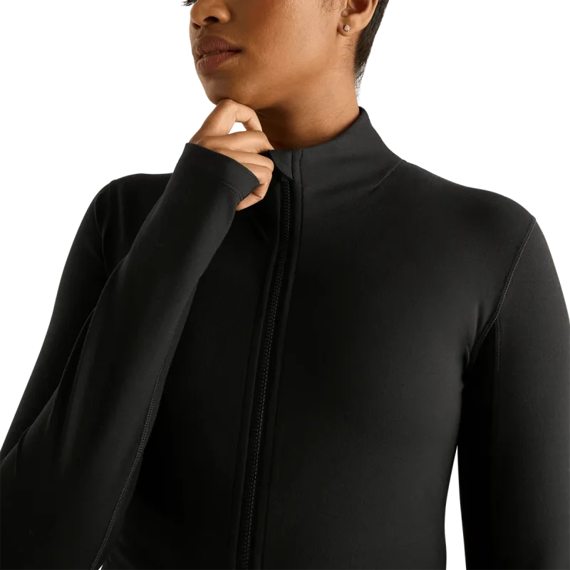 Chaqueta con cremallera mate para mujer