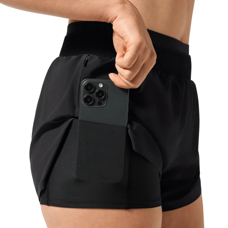 Pantalón corto 2 en 1 Drive para mujer 3"