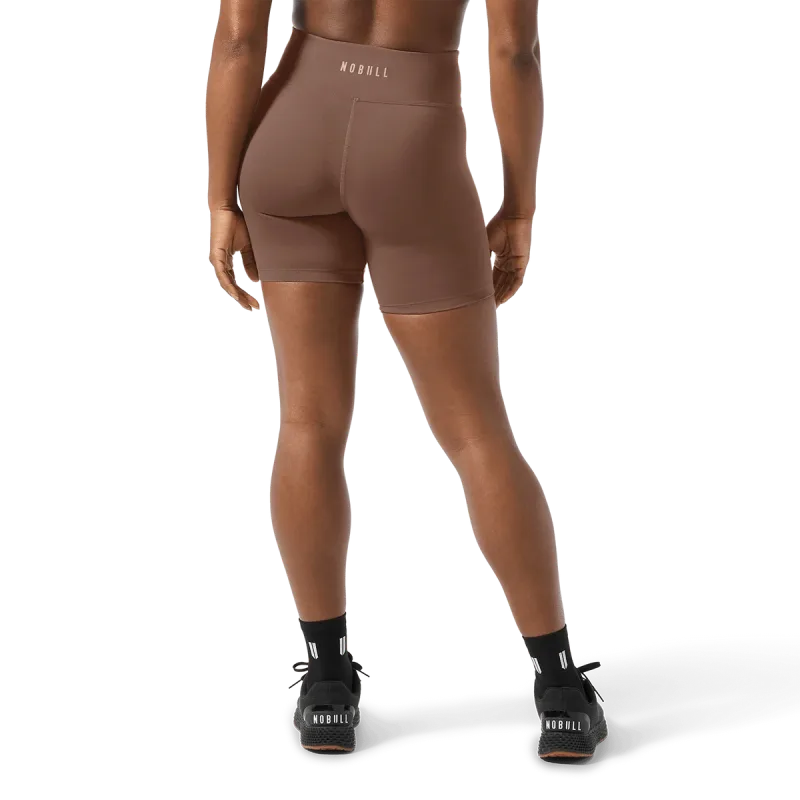 Pantalón corto corto de talle alto mate para mujer U 6"