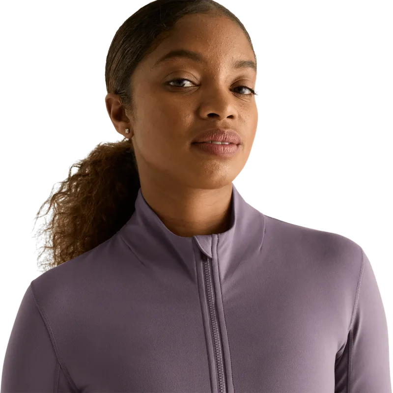 Damen Mattschwarze Jacke mit Reißverschluss