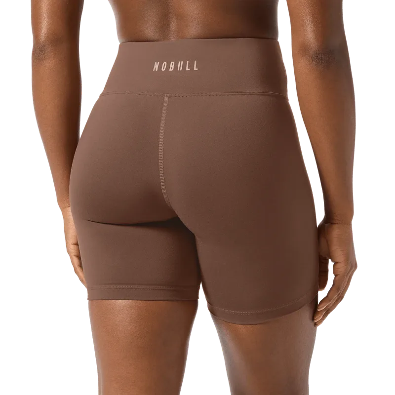 Pantalón corto corto de talle alto mate para mujer U 6"