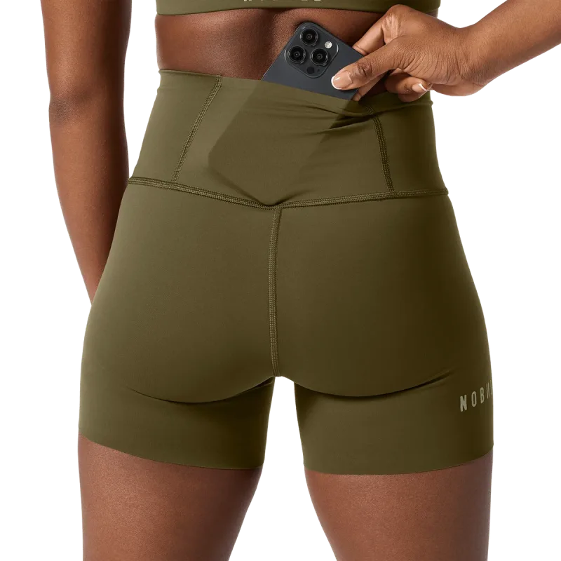 Pantalón corto Drive tiro alto para mujer 4"