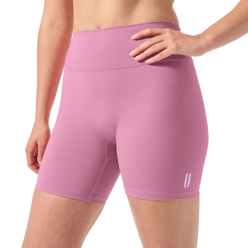 Short mate de tiro alto U para mujer 6"