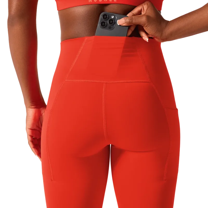 Leggings ajustados Drive con bolsillos de tiro alto para mujer 28"