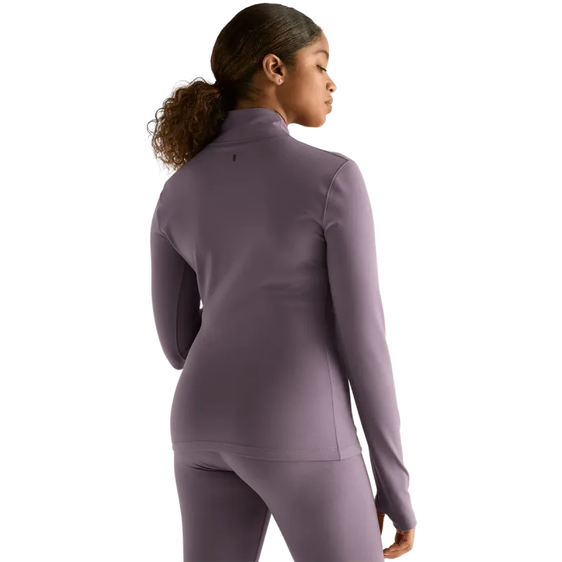 Damen Mattschwarze Jacke mit Reißverschluss