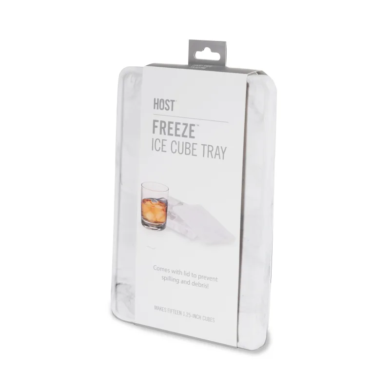 1.25" Ice Cube Tray with Lid in Gray Marble