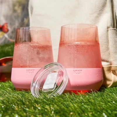 Wine FREEZE™ XL in Blush met deksels, set van 2