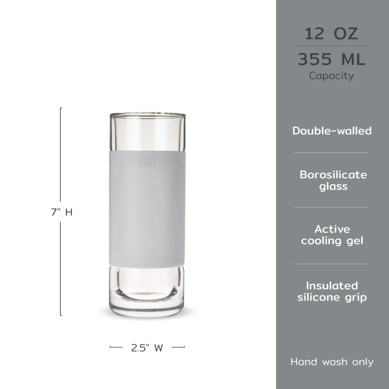 Glass Highball FREEZE™ i grå, sæt med 2