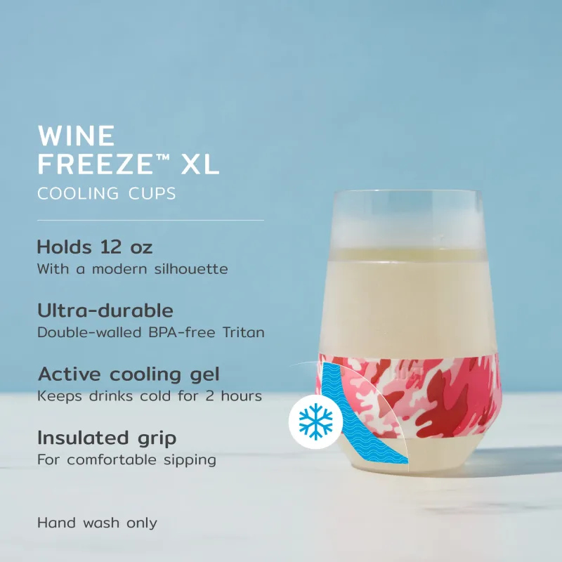 Wine FREEZE™ XL in Pink Camo, 2er-Set