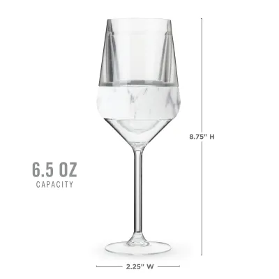 Stemmed Wine FREEZE™ in marmer, set van 2