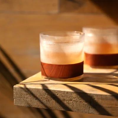 Whiskey FREEZE™ i træmønster, sæt med 2