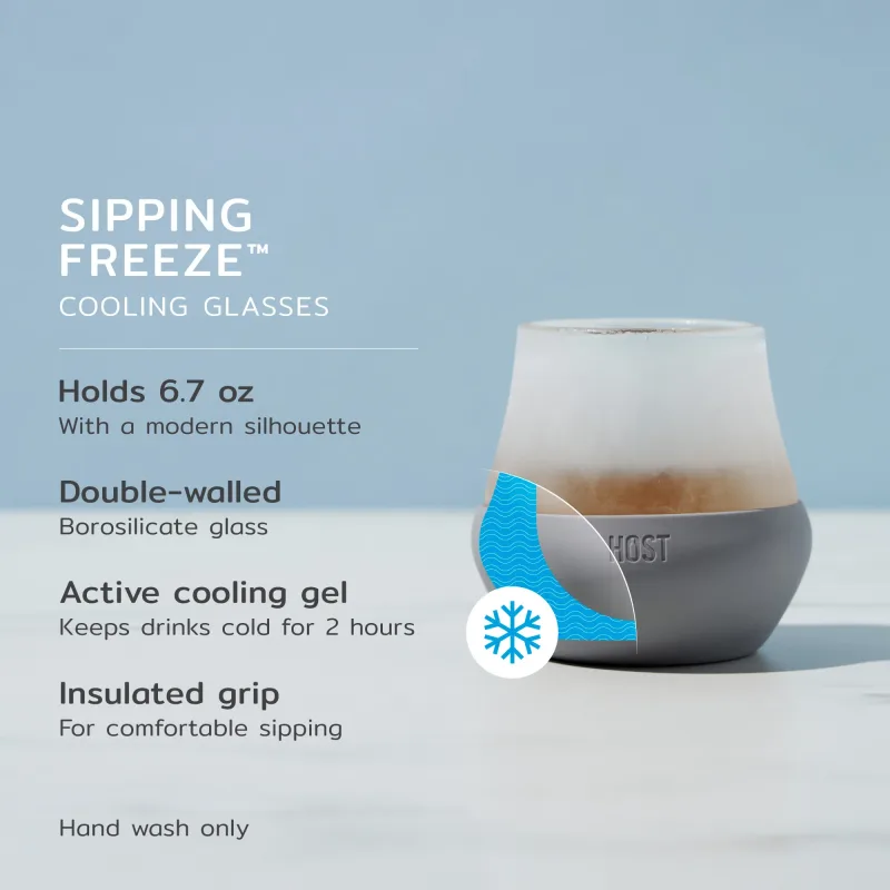 Glass Tasting FREEZE™ in Grau, 2er-Set