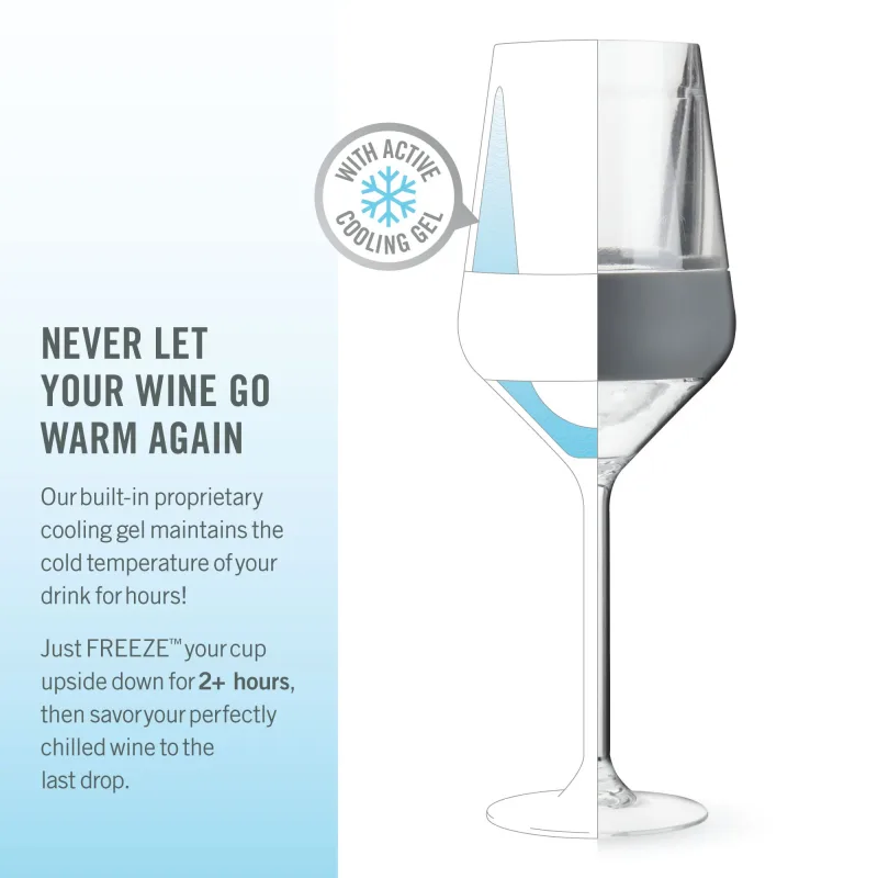 Stemmed Wine FREEZE™ in Grau, 2er-Set