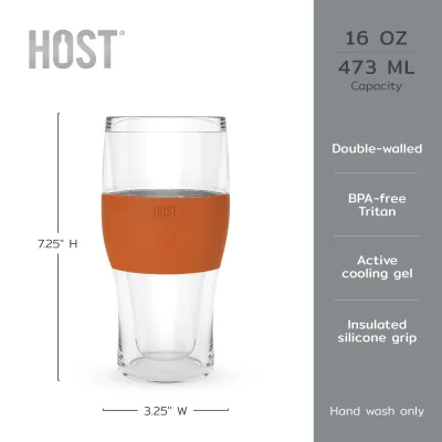 Beer FREEZE 冰杯 焦橙色，2件套