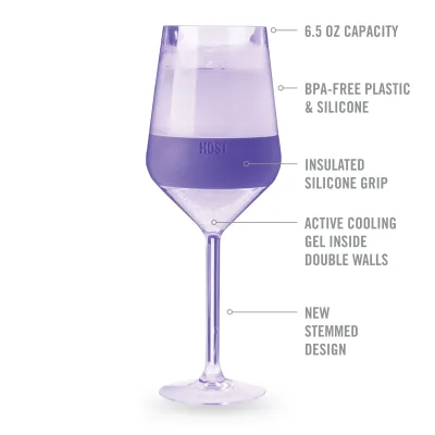 Stemmed Wine FREEZE™ 틴티드 멀티컬러, 4개 세트