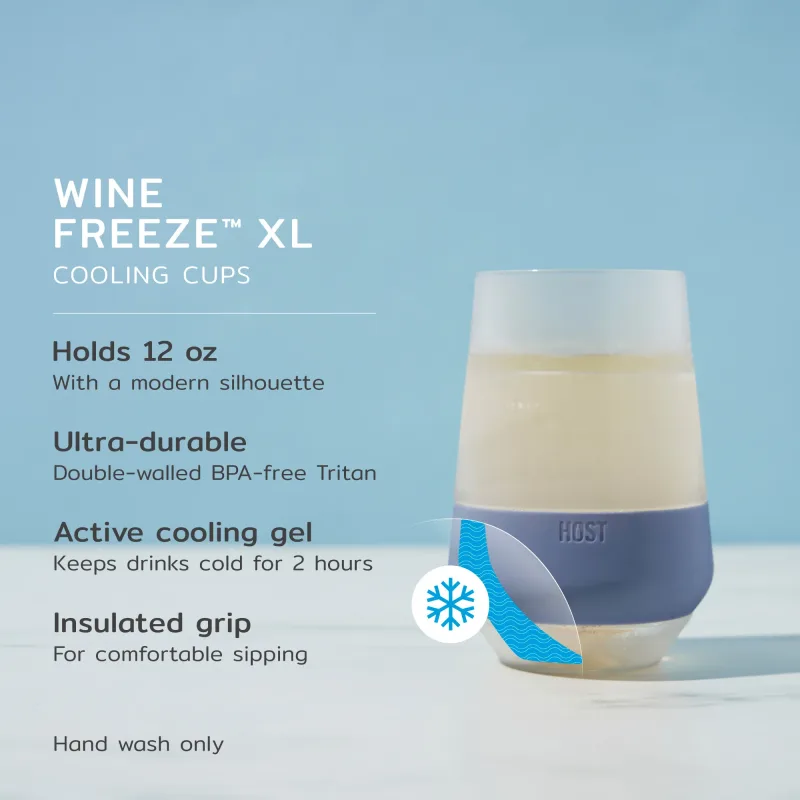 Wine FREEZE™ XL i skifferblå, 2-pack