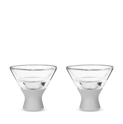 Glass Martini FREEZE™ i grå, 2-pack