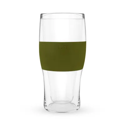 Beer FREEZE Cooling Cup in Olive, Set of 2