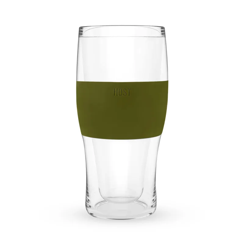 Beer FREEZE Cooling Cup in Olive, Set of 2