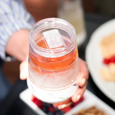 Wine FREEZE™ XL i marmor, sæt med 2