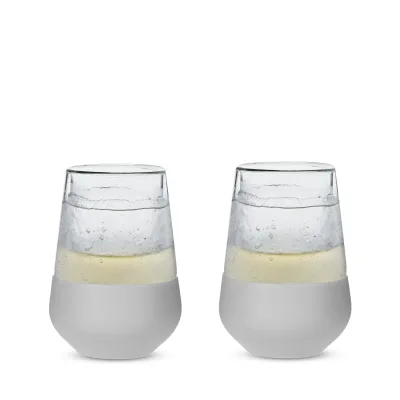 Glas Wine FREEZE™ i Grå, sæt med 2