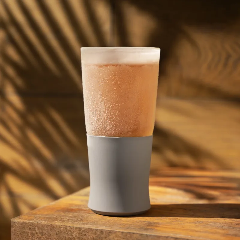 Glass Beer FREEZE™ in Grau, 2er-Set