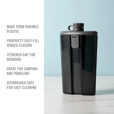 Flask Easy-Fill, gris fumée