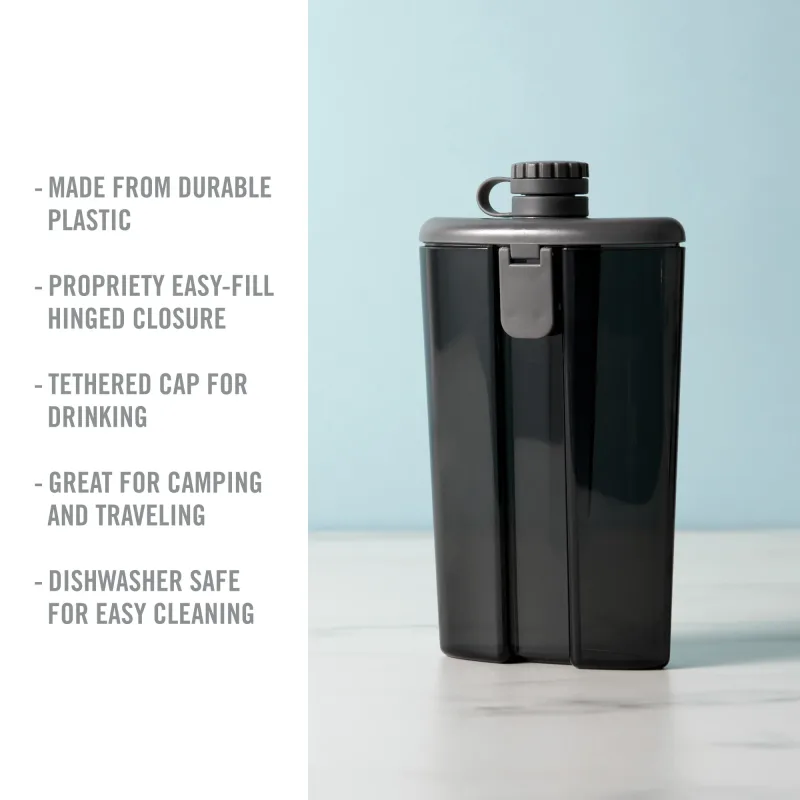Flask Easy-Fill, gris fumée