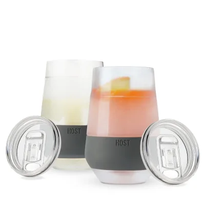 Wine FREEZE™ XL i grå med lock, 2-pack