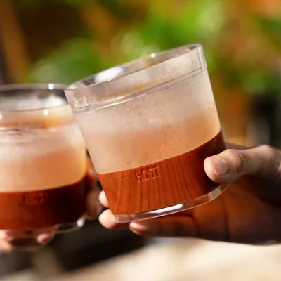Whiskey FREEZE™ i træmønster, sæt med 2