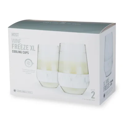 Wine FREEZE™ XL i marmor, sæt med 2