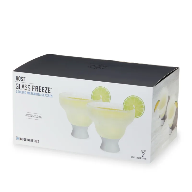 Glass Margarita FREEZE™ in Gray, Set of 2