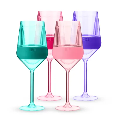 Stemmed Wine FREEZE™ 틴티드 멀티컬러, 4개 세트