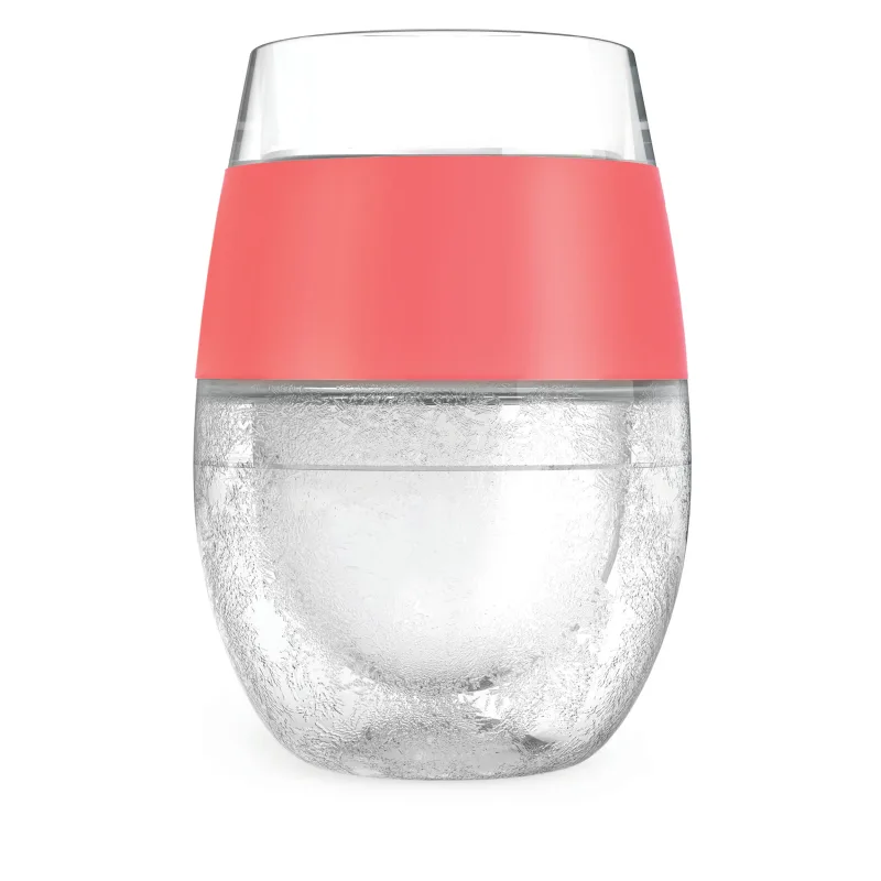 Wine FREEZE™ i koral, sæt med 2