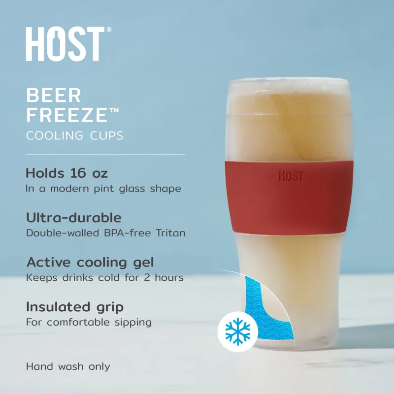 Crimson Red Beer FREEZE -jäähdytysmuki, 2 kpl
