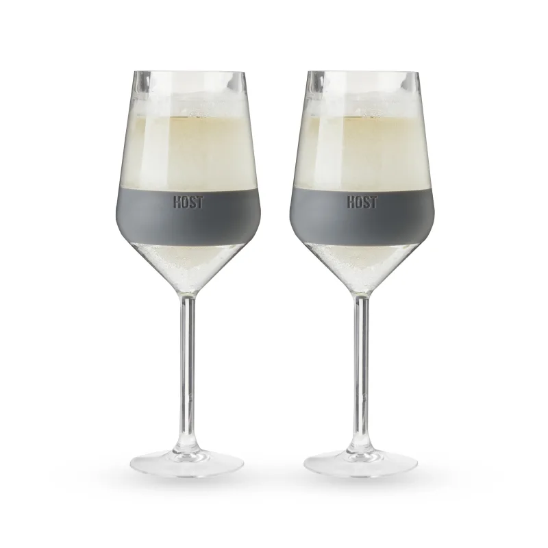 Stemmed Wine FREEZE™ i grå, sæt med 2