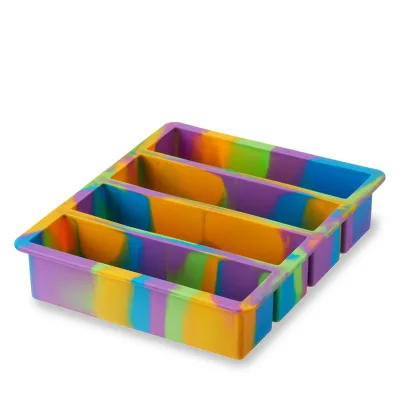 Water Bottle Ice Cube Tray in Colored Marble