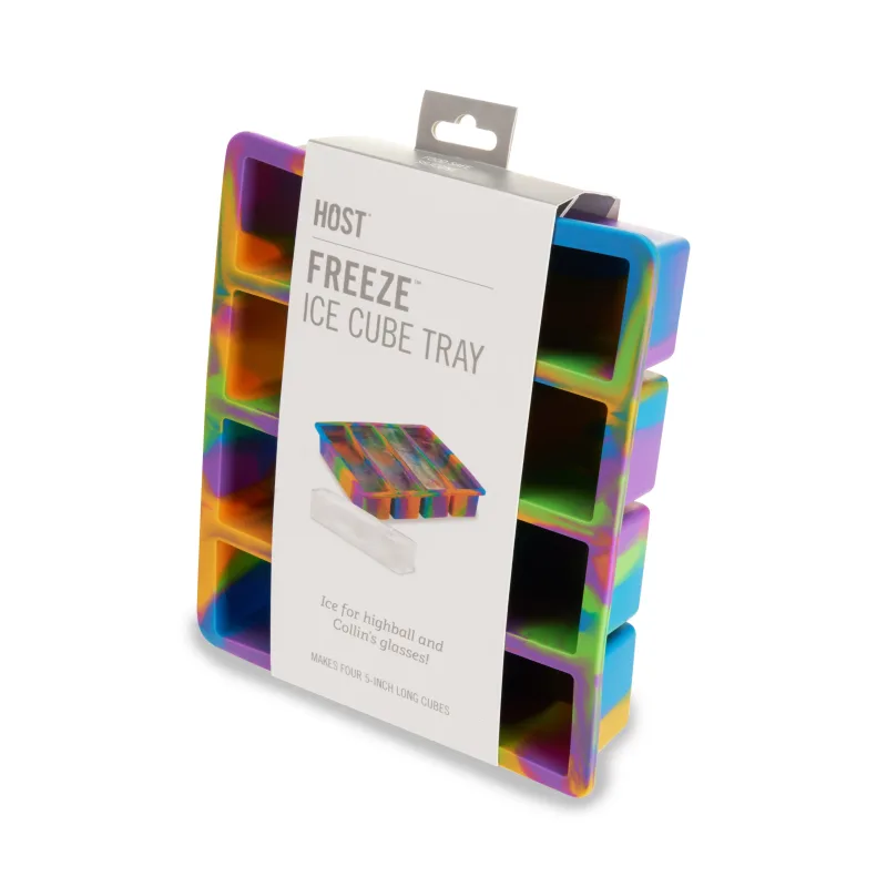 Water Bottle Ice Cube Tray in Colored Marble