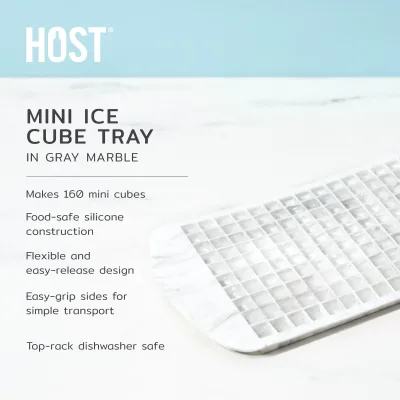 Mini Ice Cube Tray in Gray Marble