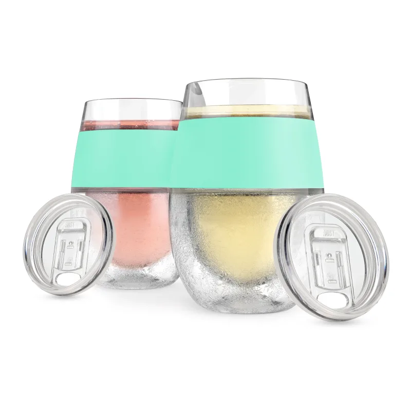 Wine FREEZE™ i mint med lock, 2-pack