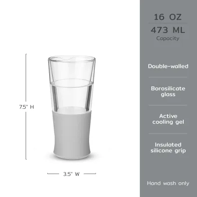 Glass Beer FREEZE™ in Grau, 2er-Set