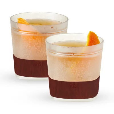 Whiskey FREEZE™ i træmønster, sæt med 2
