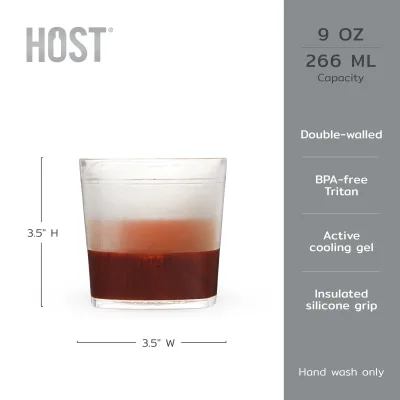 Whiskey FREEZE™ i træmønster, sæt med 2