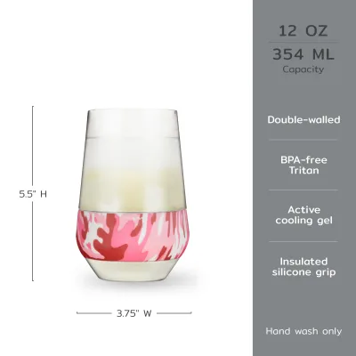 Wine FREEZE™ XL in Pink Camo, 2er-Set
