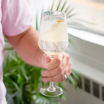 Stemmed Wine FREEZE™ in marmer, set van 2