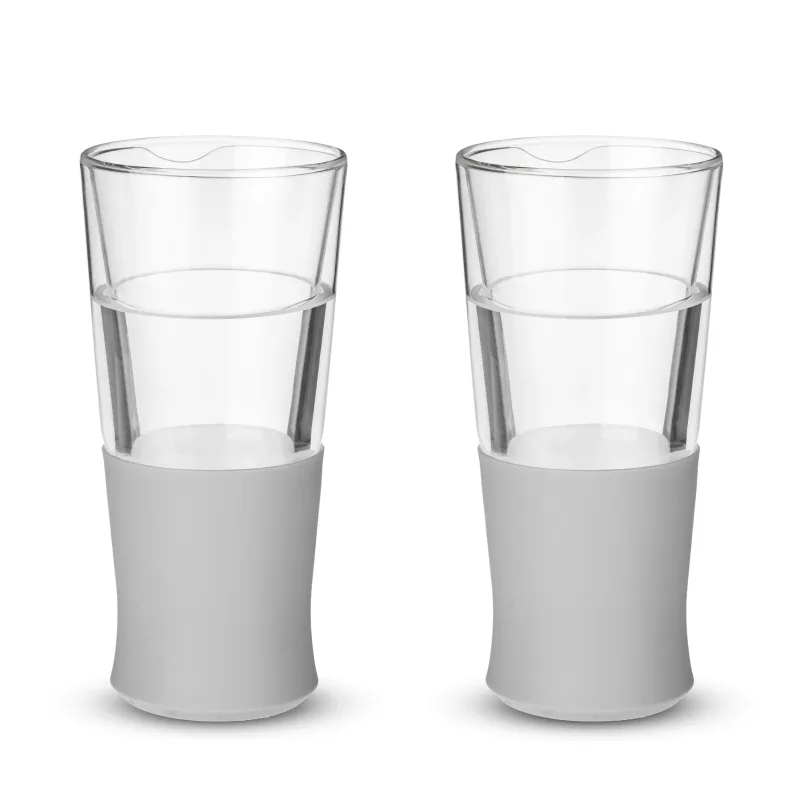 Glass Beer FREEZE™ in Grau, 2er-Set